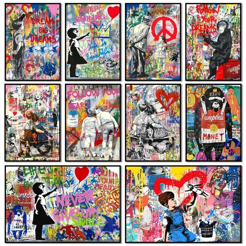 Resin Art On Canvas - Arte Murale Pop Street Graffiti, Stampa