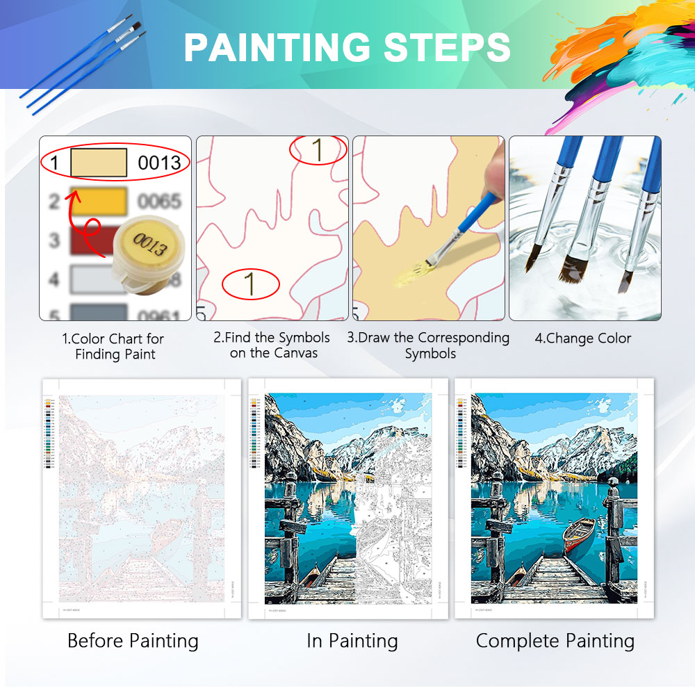 HUACAN Kit Pittura a Numeri Fa - Resin Art On Canvas recensione e prezzo