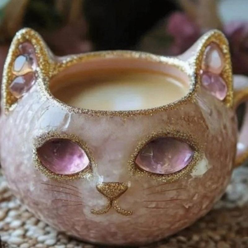 Tazze con faccia gatto in stil - Resin Art Geode recensione e prezzo